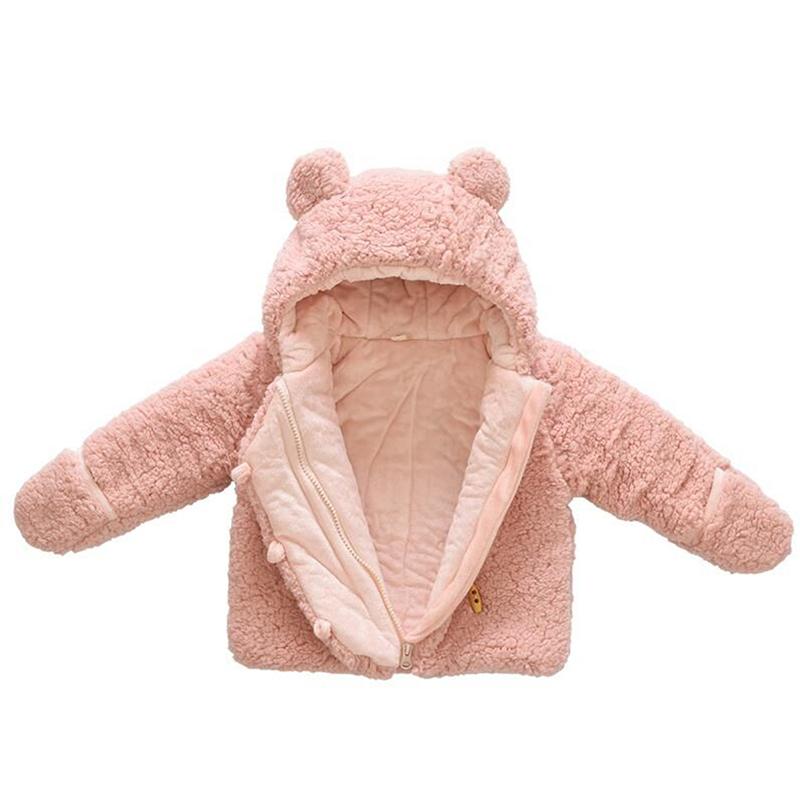 Baby / Toddler Adorable Ear Decor Solid Warm Coat