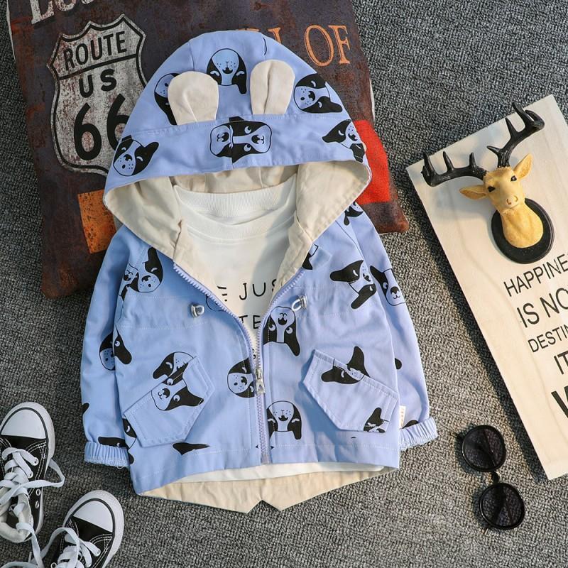 Baby / Toddler 3D Ear Decor Adorable Doggy Print Hooded Coat (No tee and shoes)