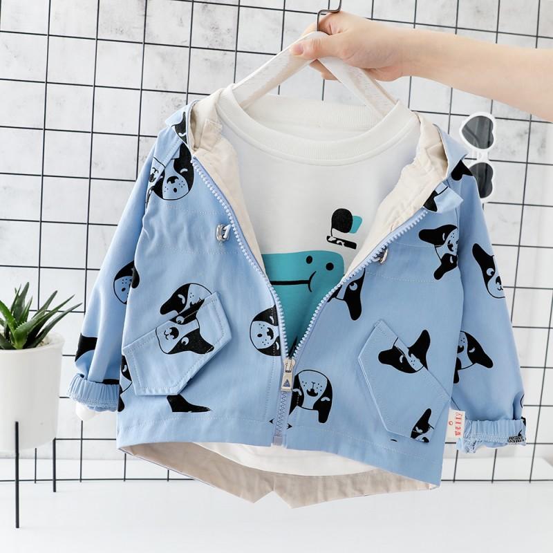 Baby / Toddler 3D Ear Decor Adorable Doggy Print Hooded Coat (No tee and shoes)