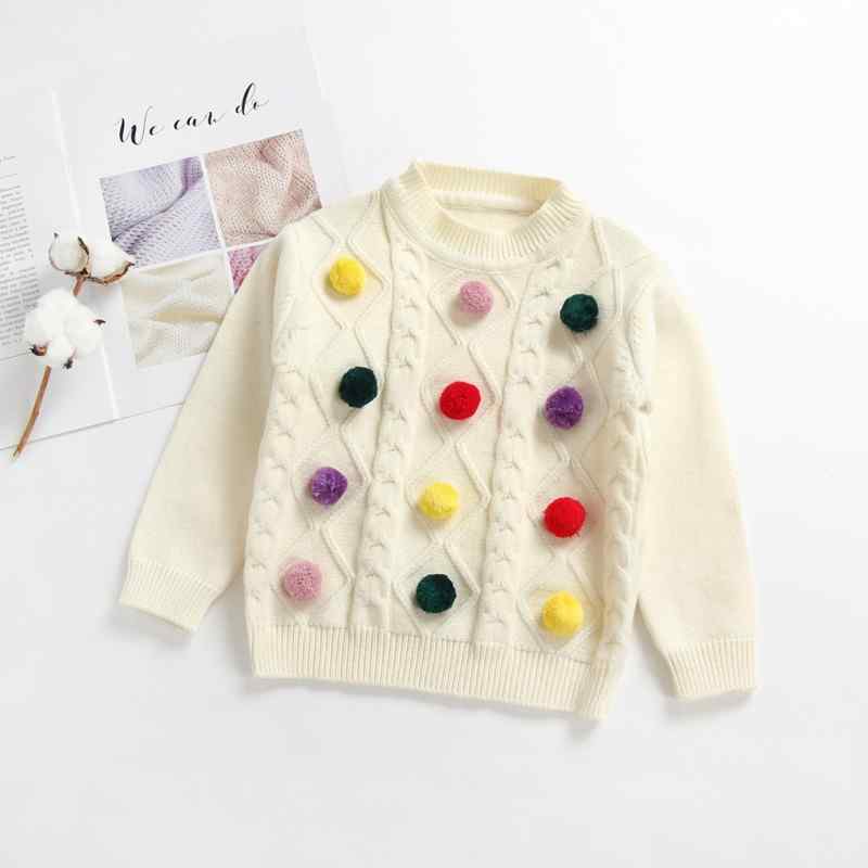 Colorful Pompom Sweater for Baby and Toddler