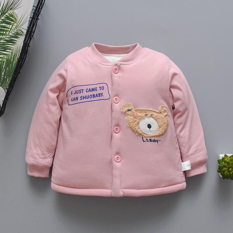 Baby / Toddler Letter Print Bear Decor Long-sleeve Coat