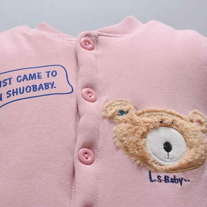 Baby / Toddler Letter Print Bear Decor Long-sleeve Coat