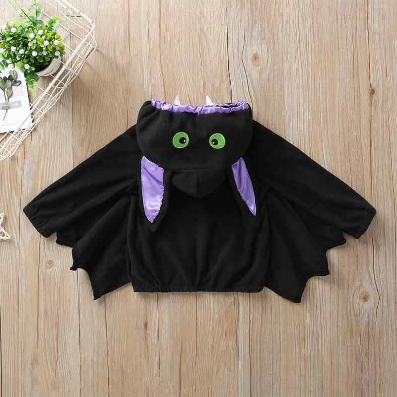 Baby Boy / Girl Halloween Stylish Bat Decor Colorblock Hoodie