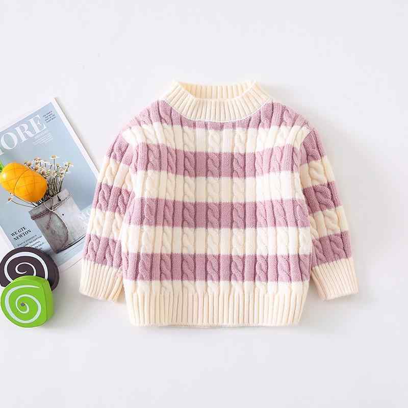 Baby / Toddler Girl Colorblock Striped Warm Sweater