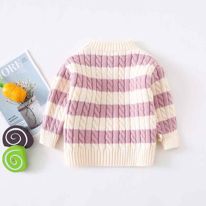 Baby / Toddler Girl Colorblock Striped Warm Sweater