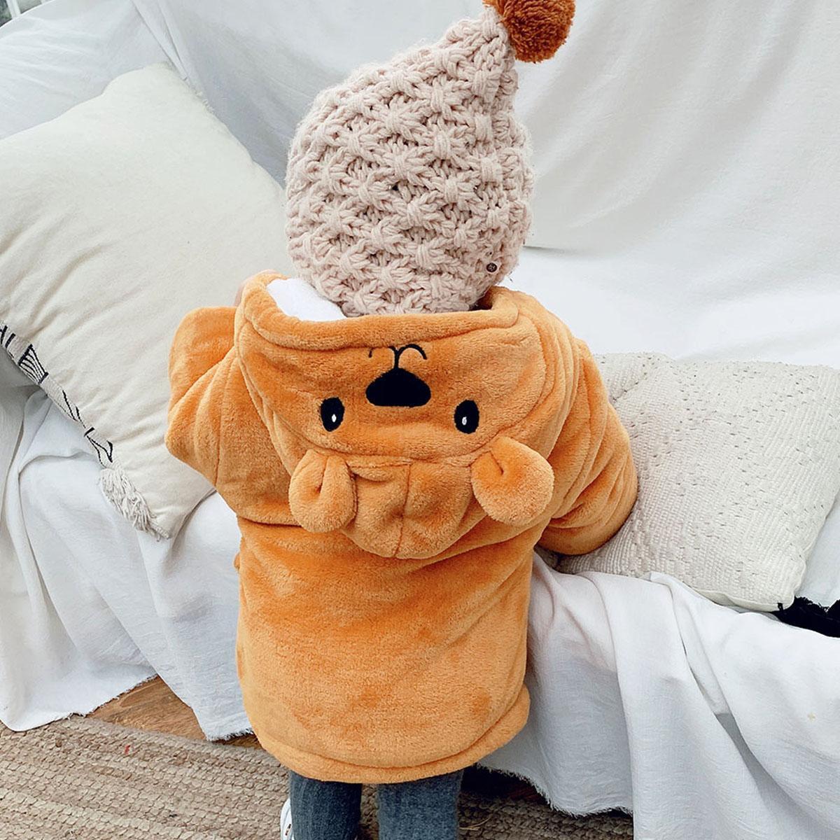 Baby / Toddler Adorable Animal Decor Solid Hooded Coat