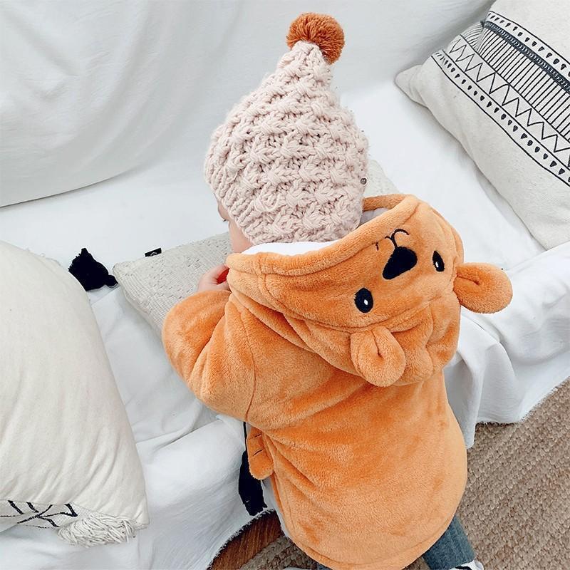Baby / Toddler Adorable Animal Decor Solid Hooded Coat