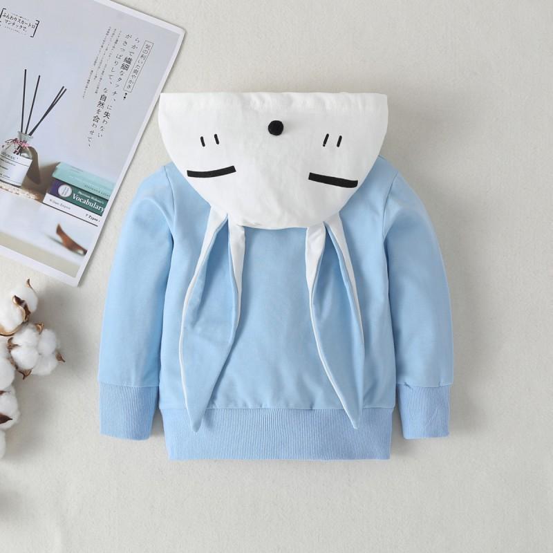 Baby / Toddler Girl Adorable Bunny Decor Pompon Hoodie