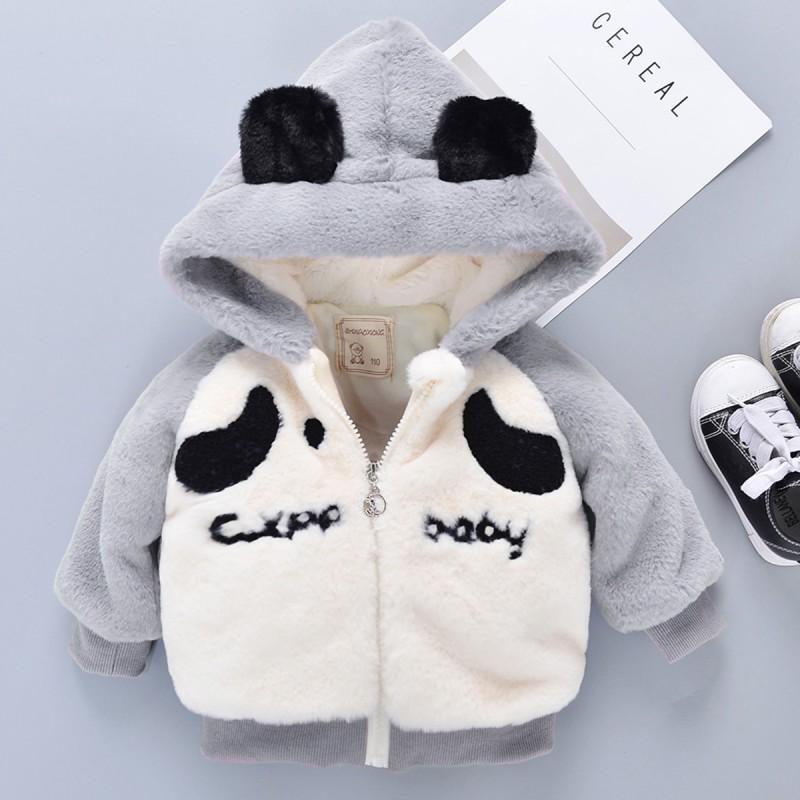 Baby / Toddler Lovely Panda Decor Colorblock Hooded Coat (No shoes)