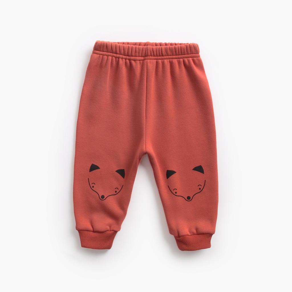 Warm Fleece-lining Animal Print Splice Pants