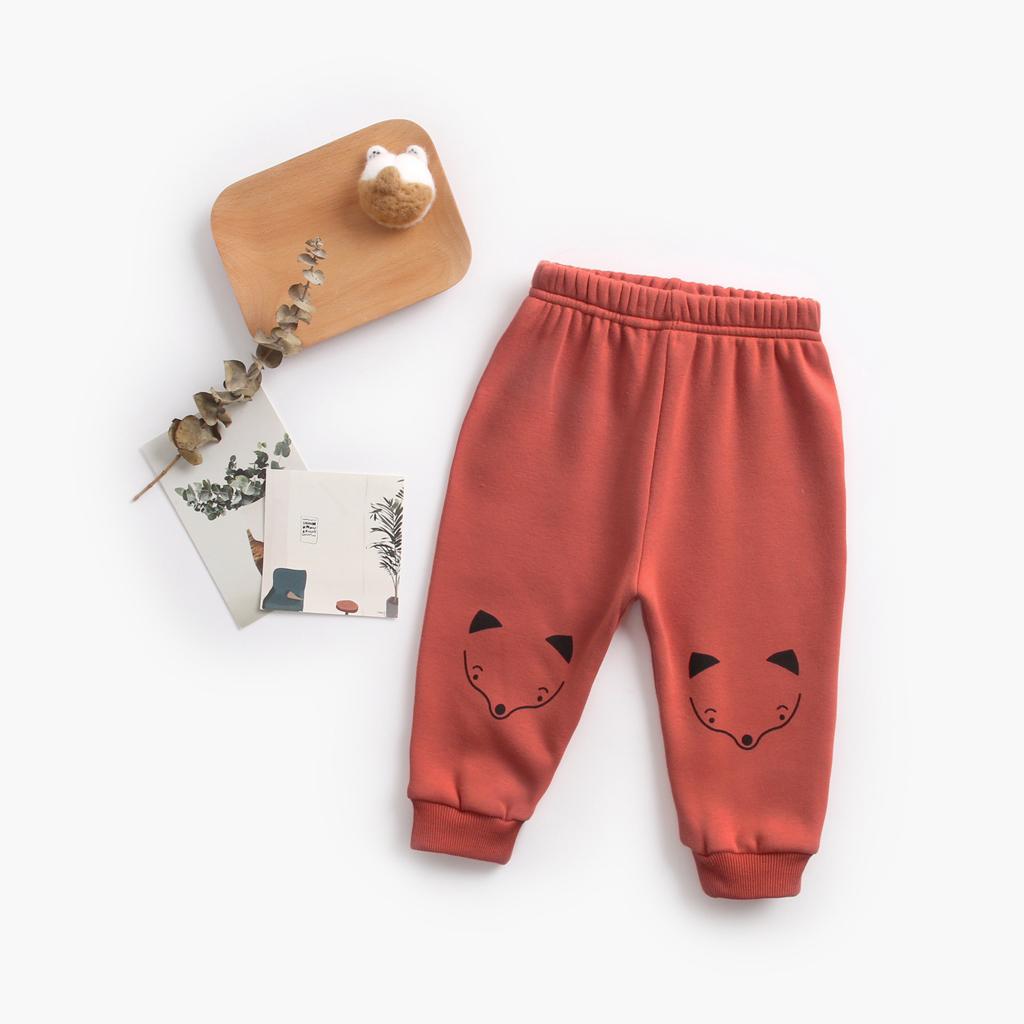 Warm Fleece-lining Animal Print Splice Pants