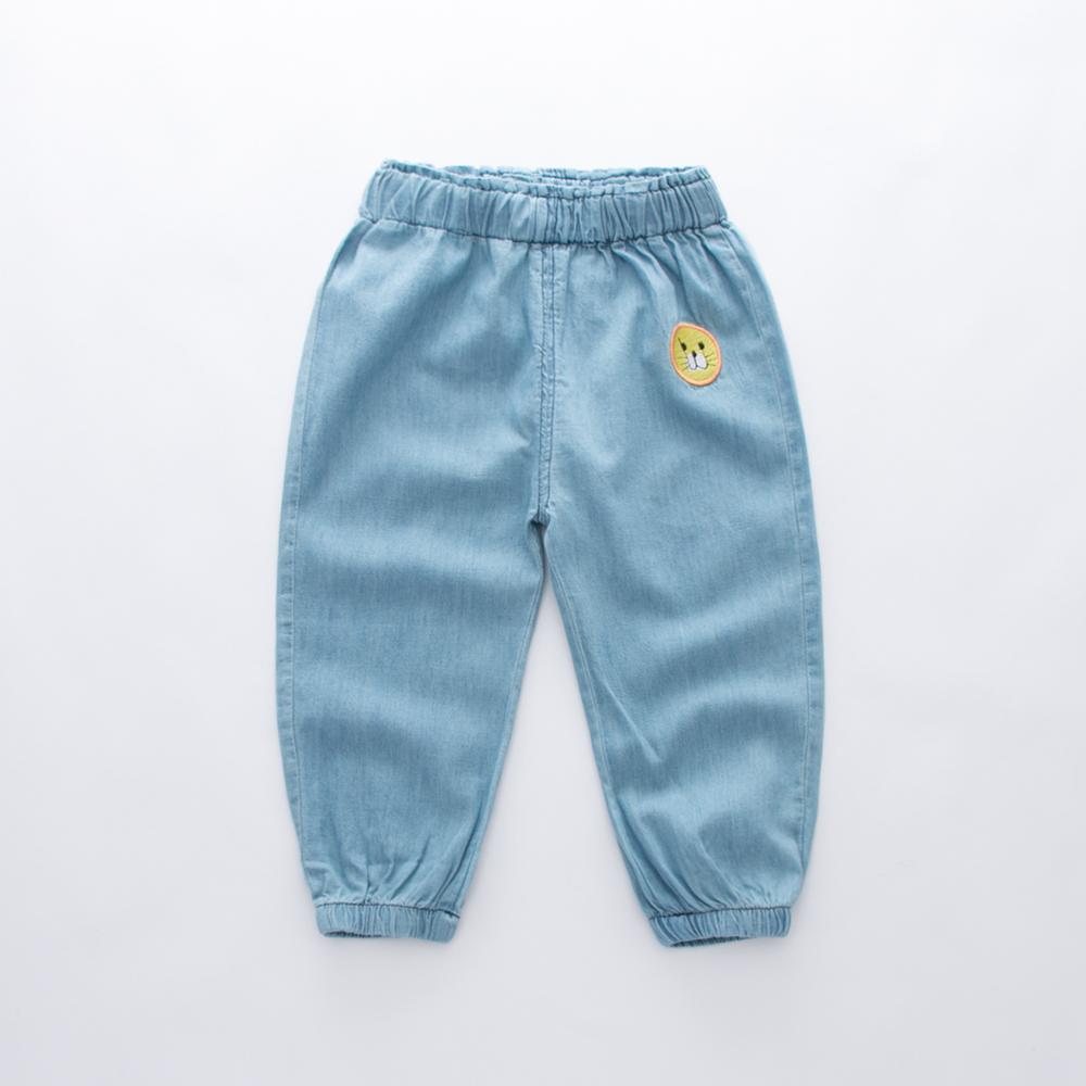 Baby / Toddler Solid Lion Embroidered Trouser