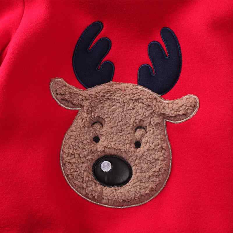 Baby / Toddler Christmas Reindeer Decor Solid Fleece-lining Warm Sweater