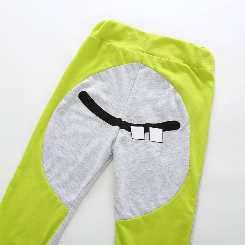 Casual Color Blocking Cartoon Print Pants for Toddler Boy and Boy