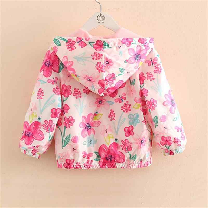 Baby / Toddler Pretty Floral Allover Long-sleeve Hooded Coat