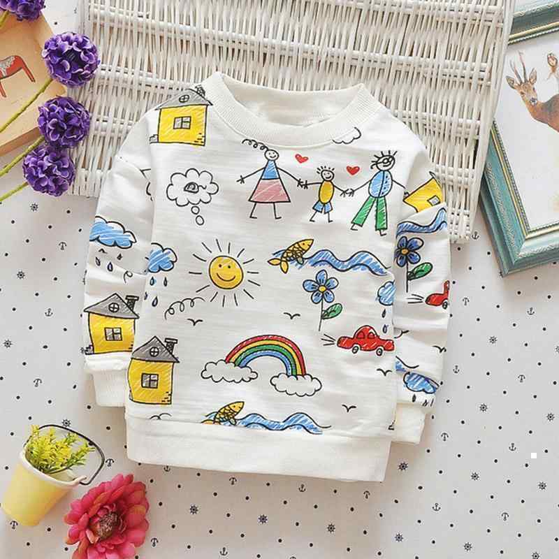 Baby / Toddler Cartoon Doodle Print Long-sleeve Pullover