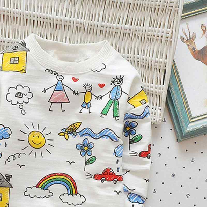 Baby / Toddler Cartoon Doodle Print Long-sleeve Pullover