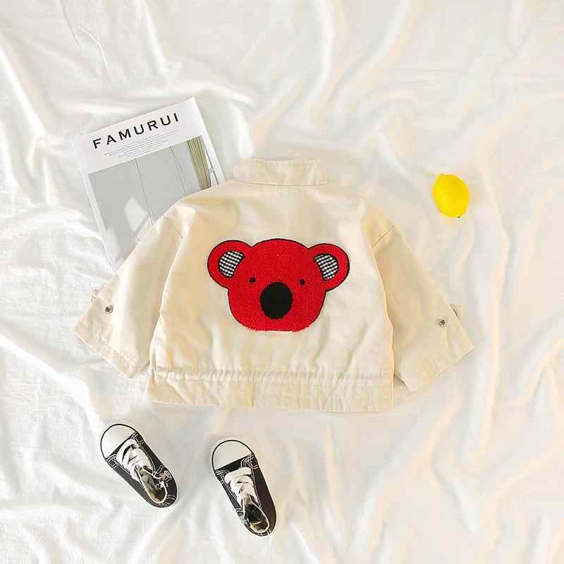 Baby / Toddler Stylish Bear Applique Colorblock Long-sleeve Coat (No shoes)